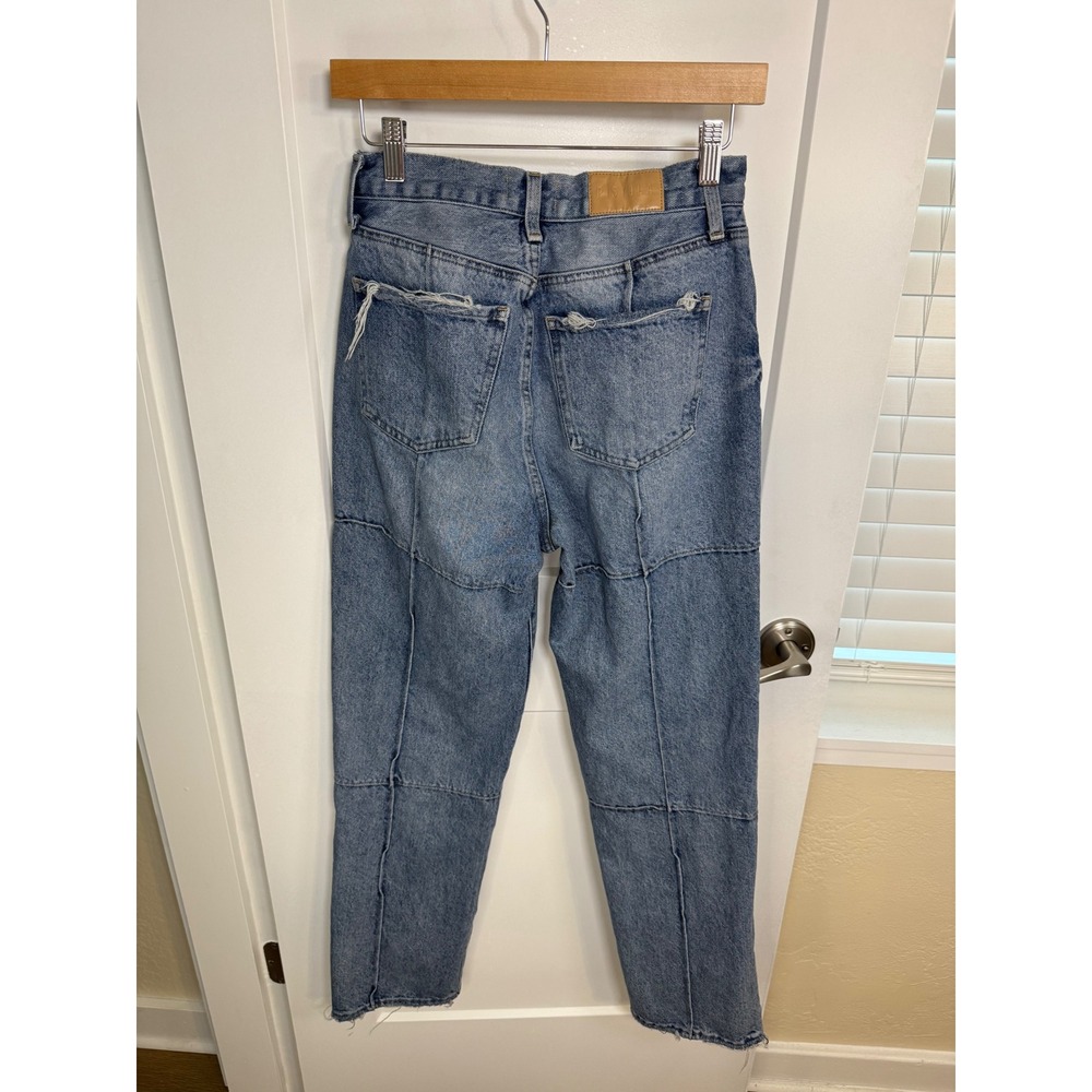 Pistola Cassie Super High Rise Straight Jeans Meridian Blue Hemp Blend Size 27 - Picture 5 of 13